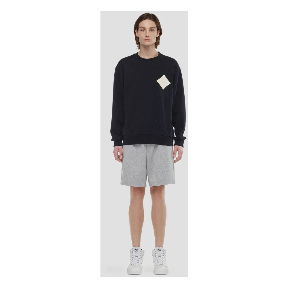 MCM Bouclé sweatshirt met logopatch Blue Heren