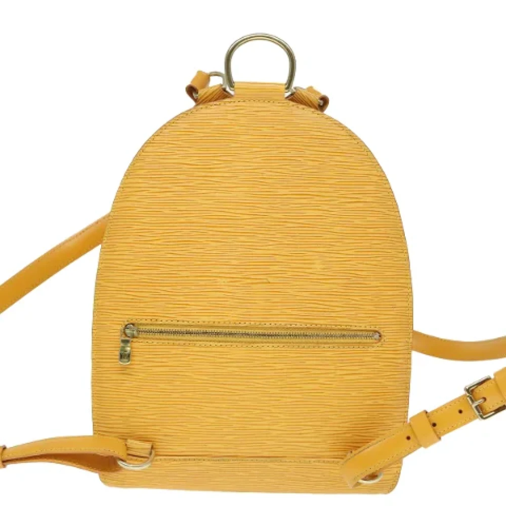 Louis Vuitton Vintage Pre-owned Leather backpacks Yellow Dames