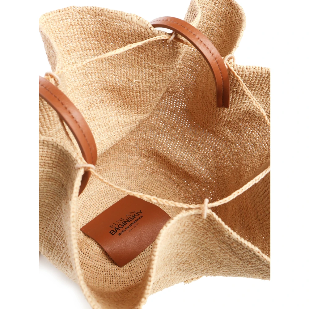 Ruslan Baginskiy Strohoed Tas Beige Natuurlijk Beige Dames