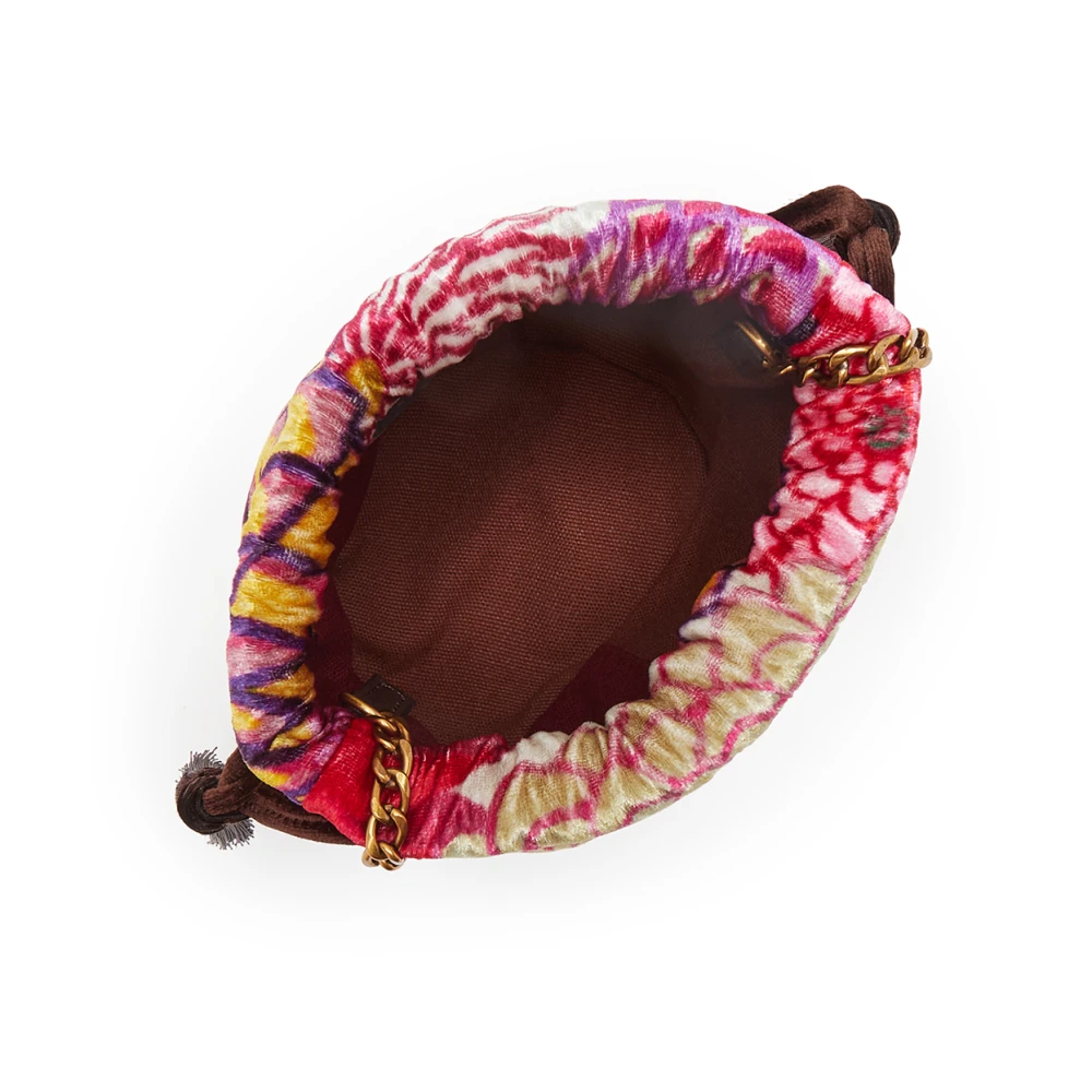 Maliparmi Velvet Mini Bucket Bag met Trekkoord Multicolor Dames