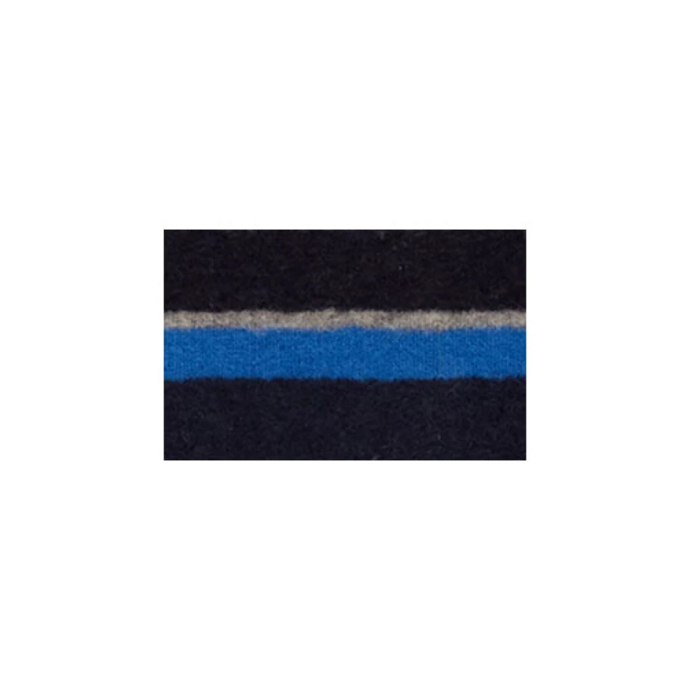 Gallo Unisex blauwe fleece sjaal met veelkleurige strepen Multicolor Unisex