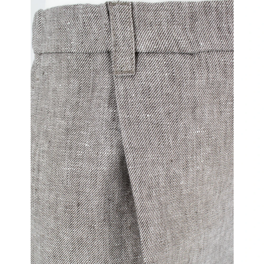BRUNELLO CUCINELLI Baggy Broek met Relaxte Silhouet Gray Dames