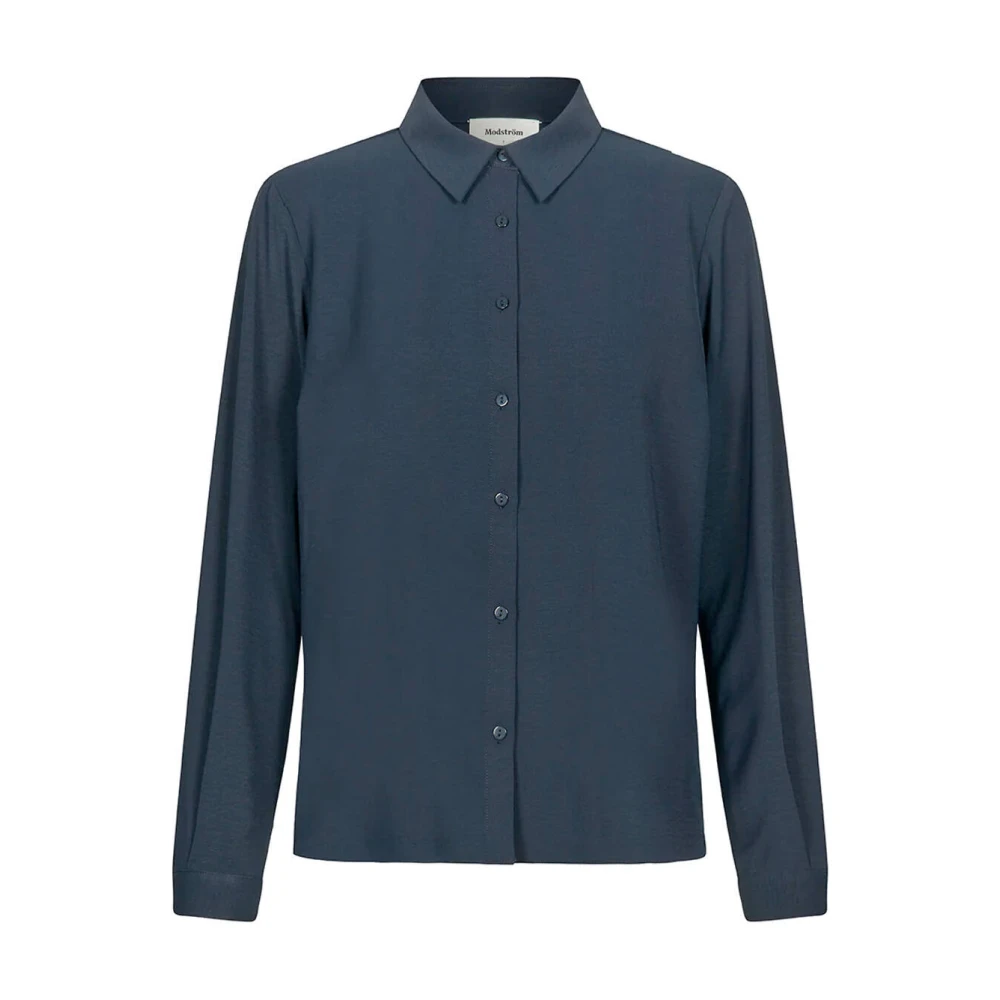 Modström Elegante Blouse Lange Mouw Ossa Blue Dames