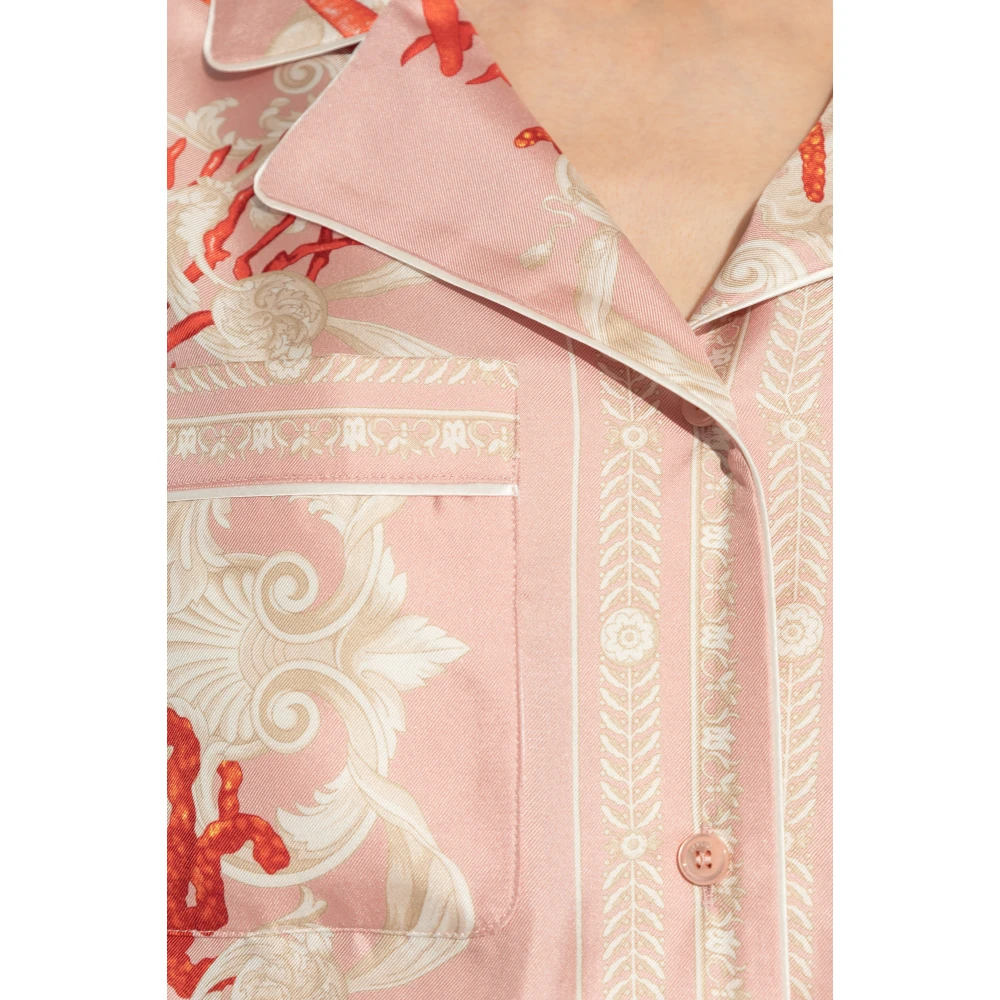 Versace Shirt met Barocco Sea patroon Multicolor Dames