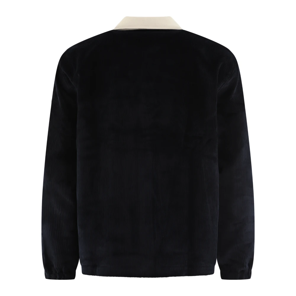 Olaf Hussein Corduroy Coach Jacket Blue Heren