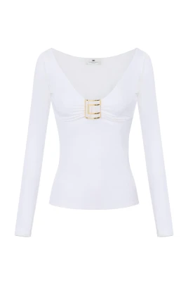 Jersey Top Med Smyckesdetalj