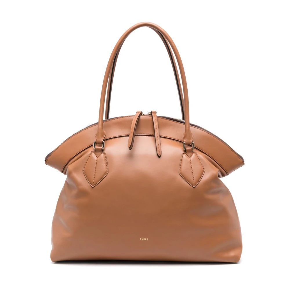 Furla Bruine Tweewegrits Handtas Brown Dames