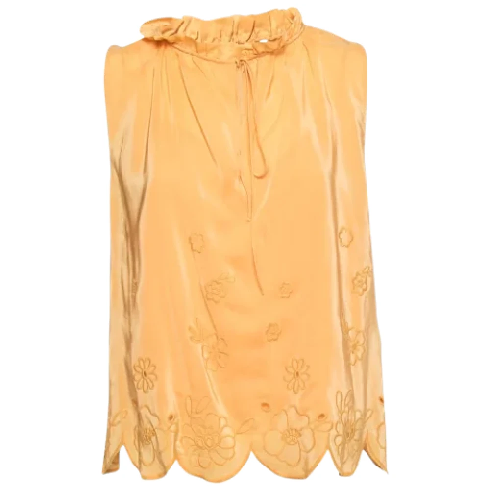 Chloé Pre-owned Fabric tops Yellow Dames