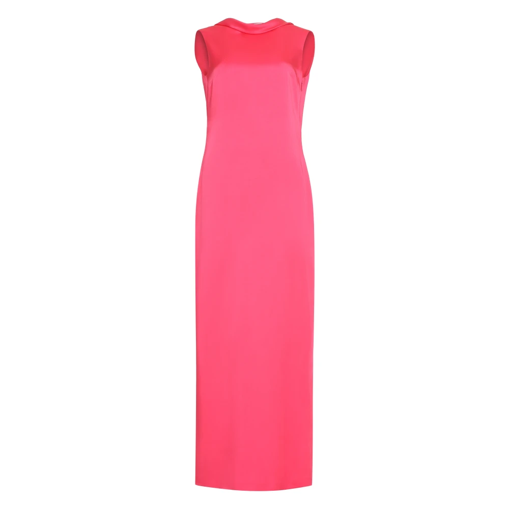 Versace Gedrapeerde Sheath Jurk met Achtersplit Pink Dames