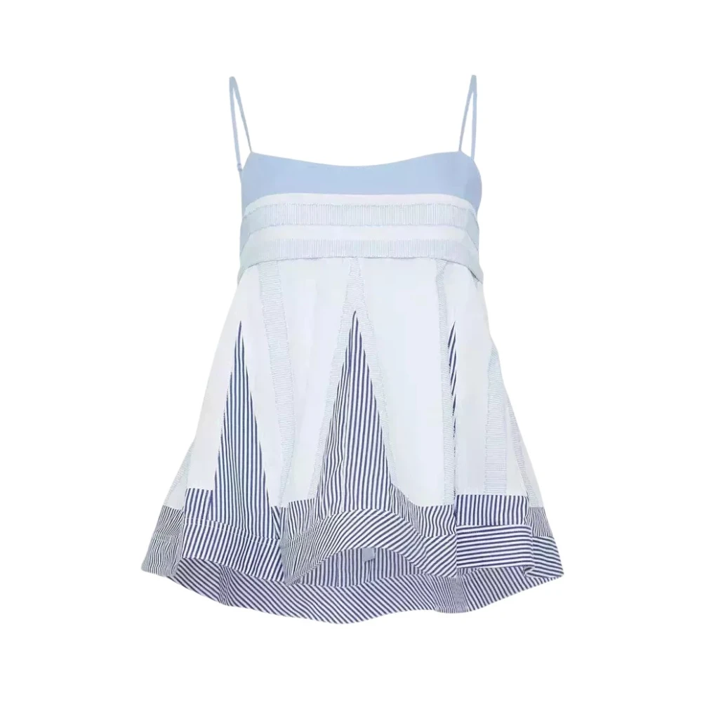 Simkhai Gestreepte tanktop met strik op de rug Blue Dames
