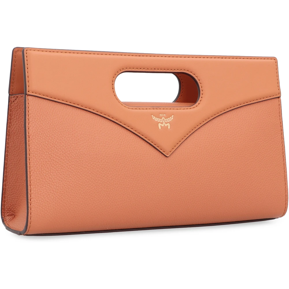 MCM Diamanten Leren Mini Tote Brown Dames