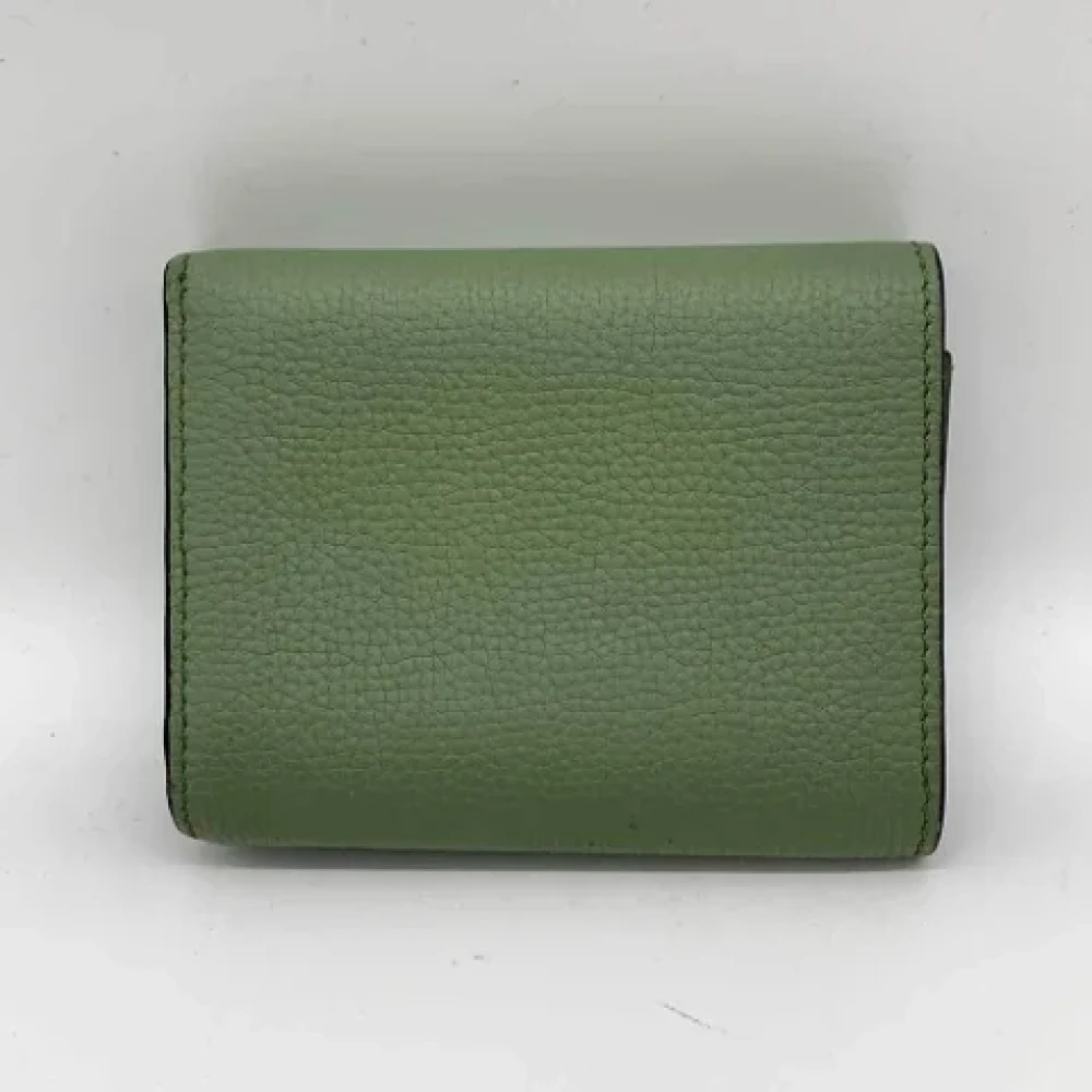 Loewe Pre-owned Leather wallets Green Dames