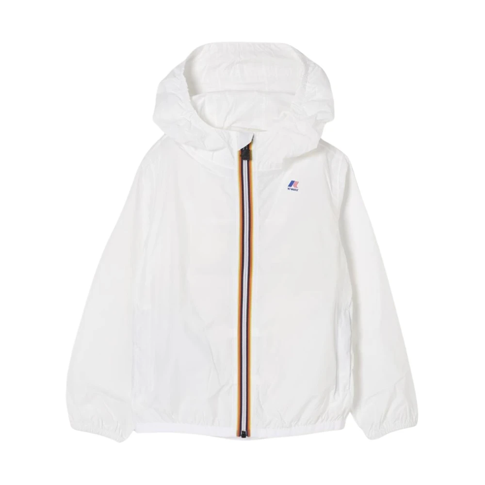 K-Way Unisex Kids White Packable Hooded Jacket - Light Jackets - 6 Y - Kids