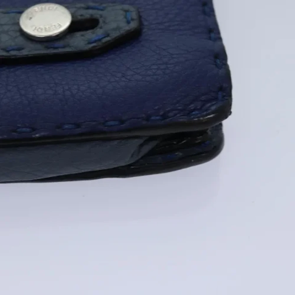 Fendi Vintage Pre-owned Leather clutches Blue Dames