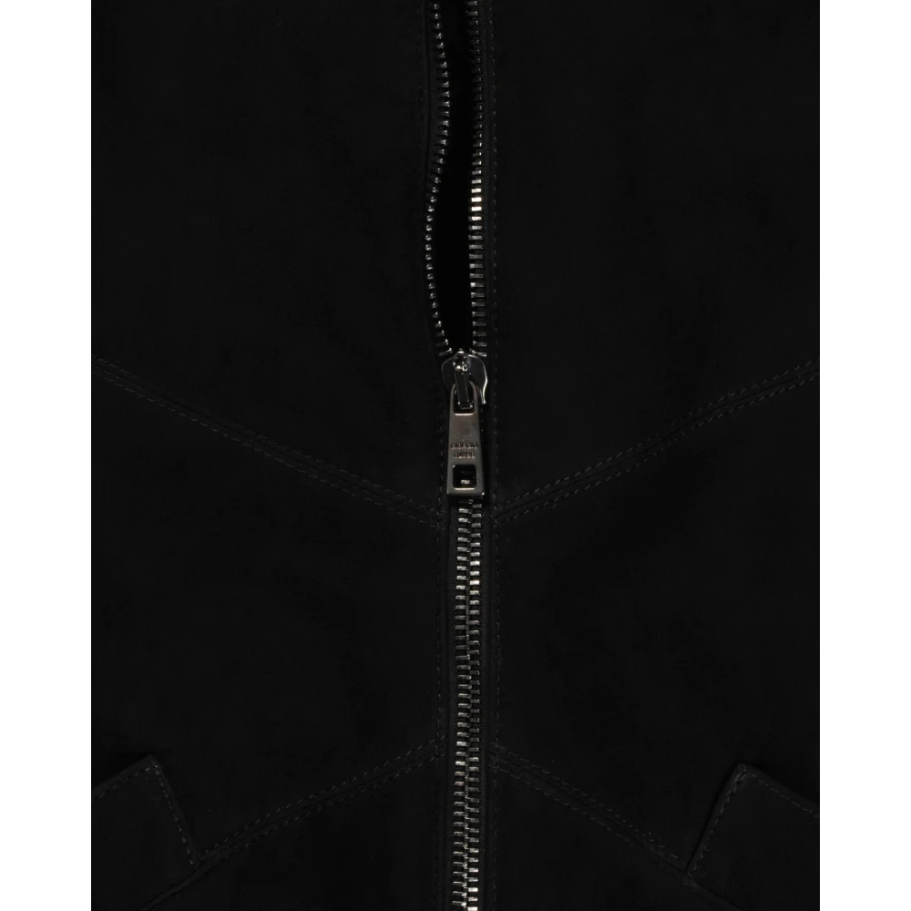 Giorgio Brato Shearling capuchonjas in Nero zwart Black Heren