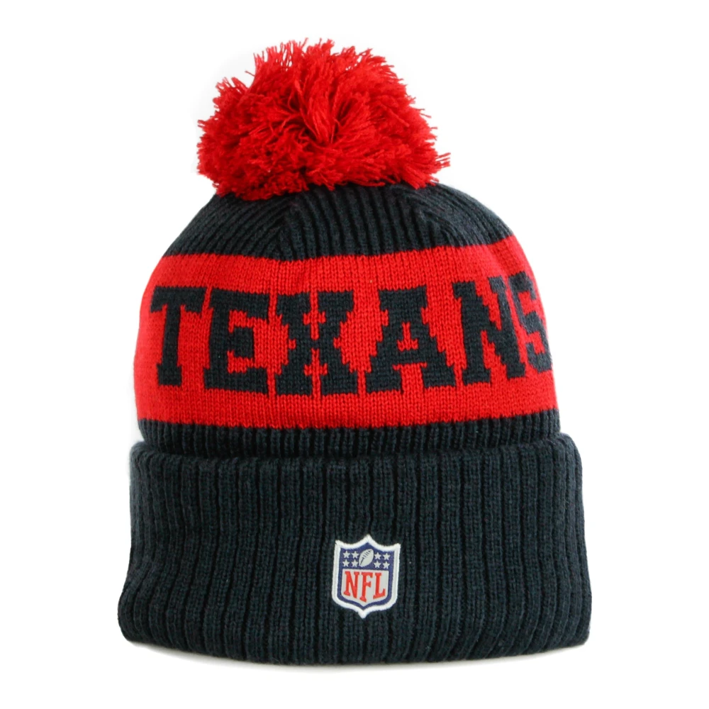 new era NFL Pom Hat Field Sport Knit Black Heren
