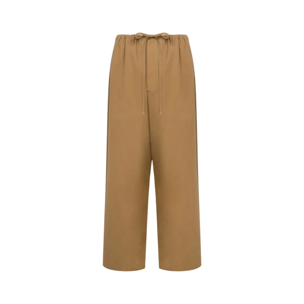 Moschino Women's Beige Cotton Twill Trousers