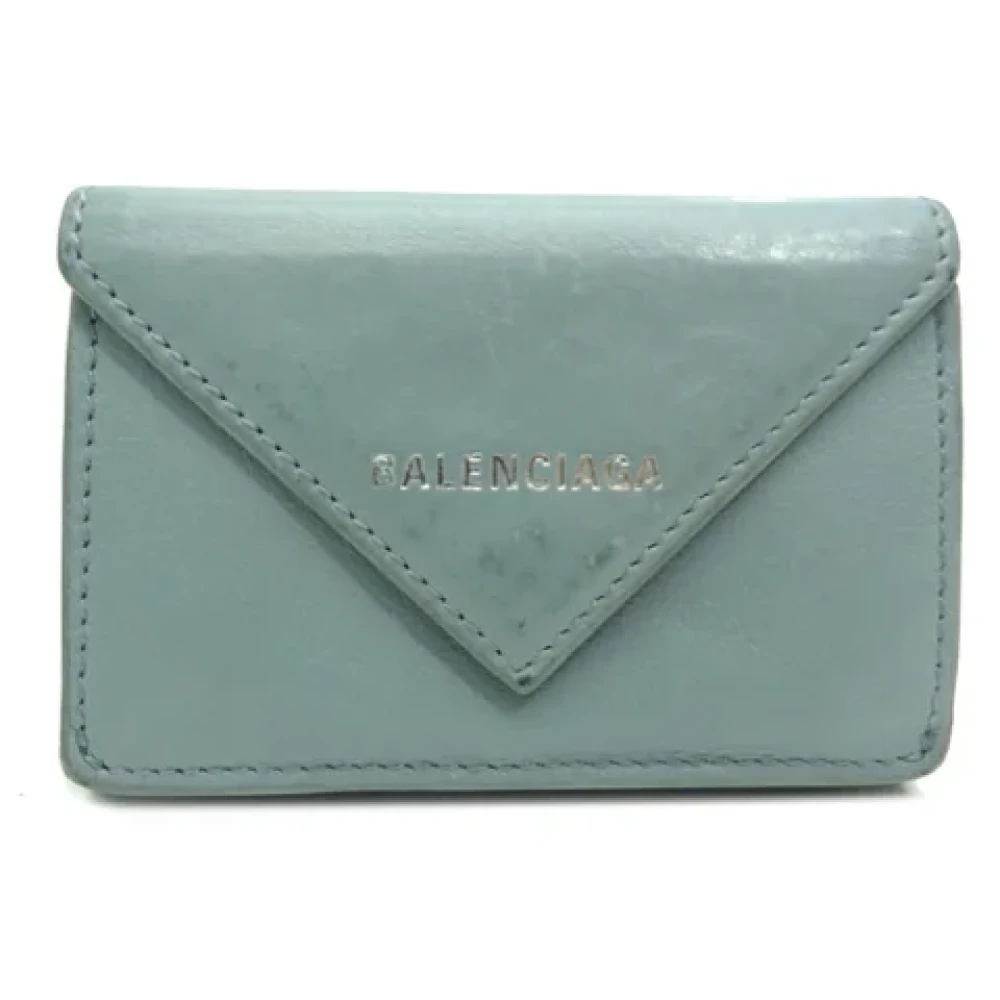 Balenciaga Vintage Pre-owned Leather wallets Blue Dames