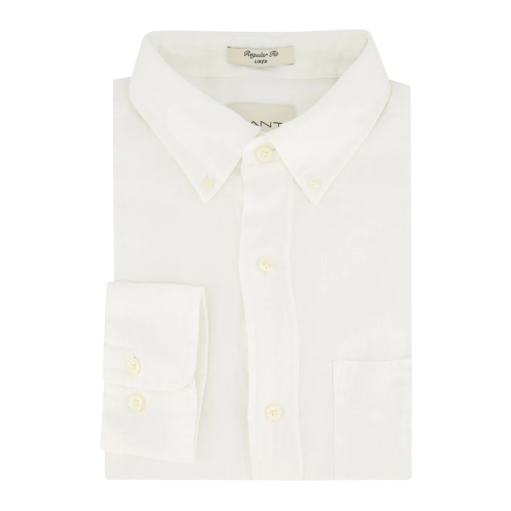 Gant Casual Wit Overhemd met Lange Mouwen White Heren