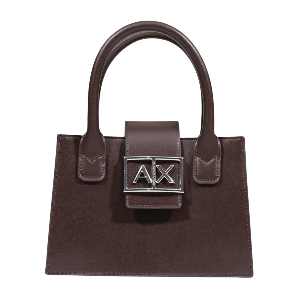 Armani Exchange Vrouw Bruin Tassen Dames, One Size, Polyester, Shoulder Bag