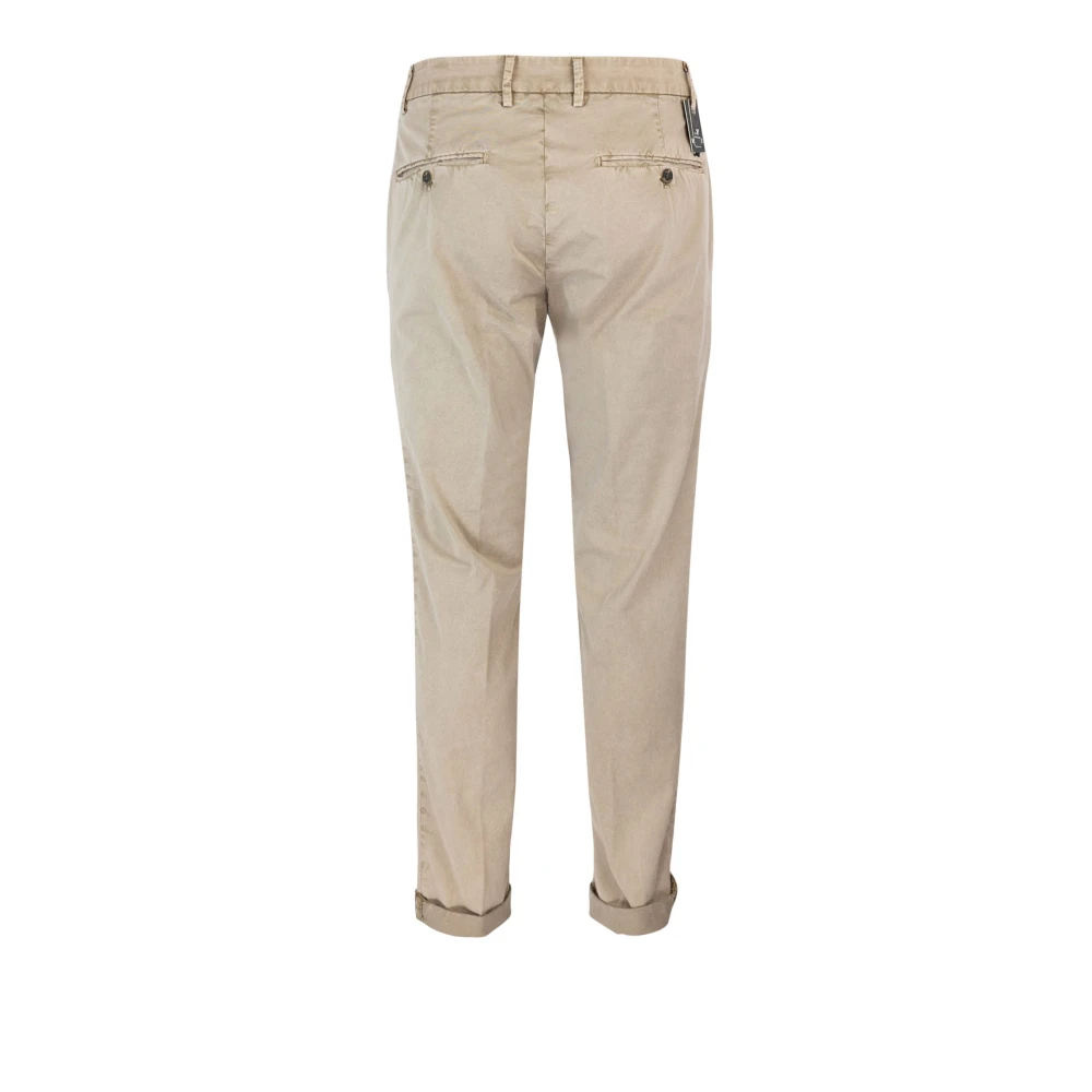 Mason's Beige Chino Broek Rits Knoop Regular Fit Beige Heren