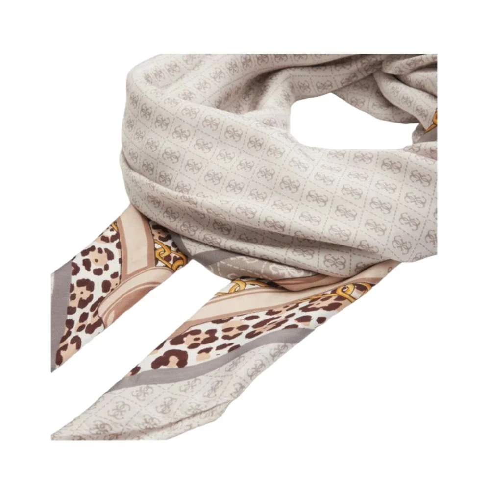 Guess Zijden Sjaal Beige Dames