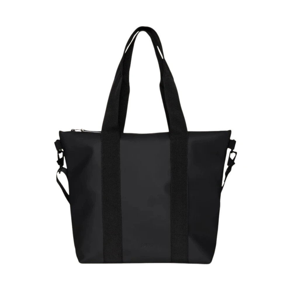 Rains Unisex Black Shopping Bags, One Size, Tote Bag Mini W3 01 Bag