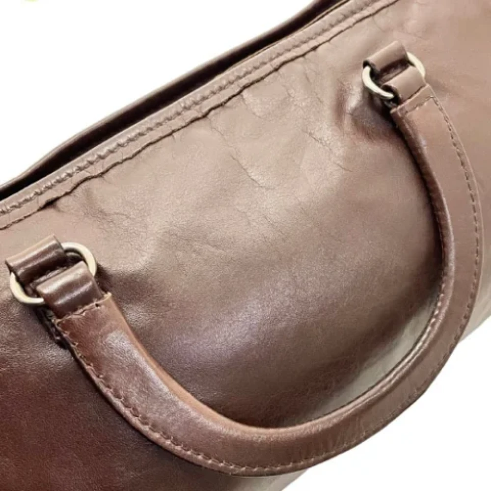 Prada Vintage Pre-owned Leather prada-bags Brown Dames