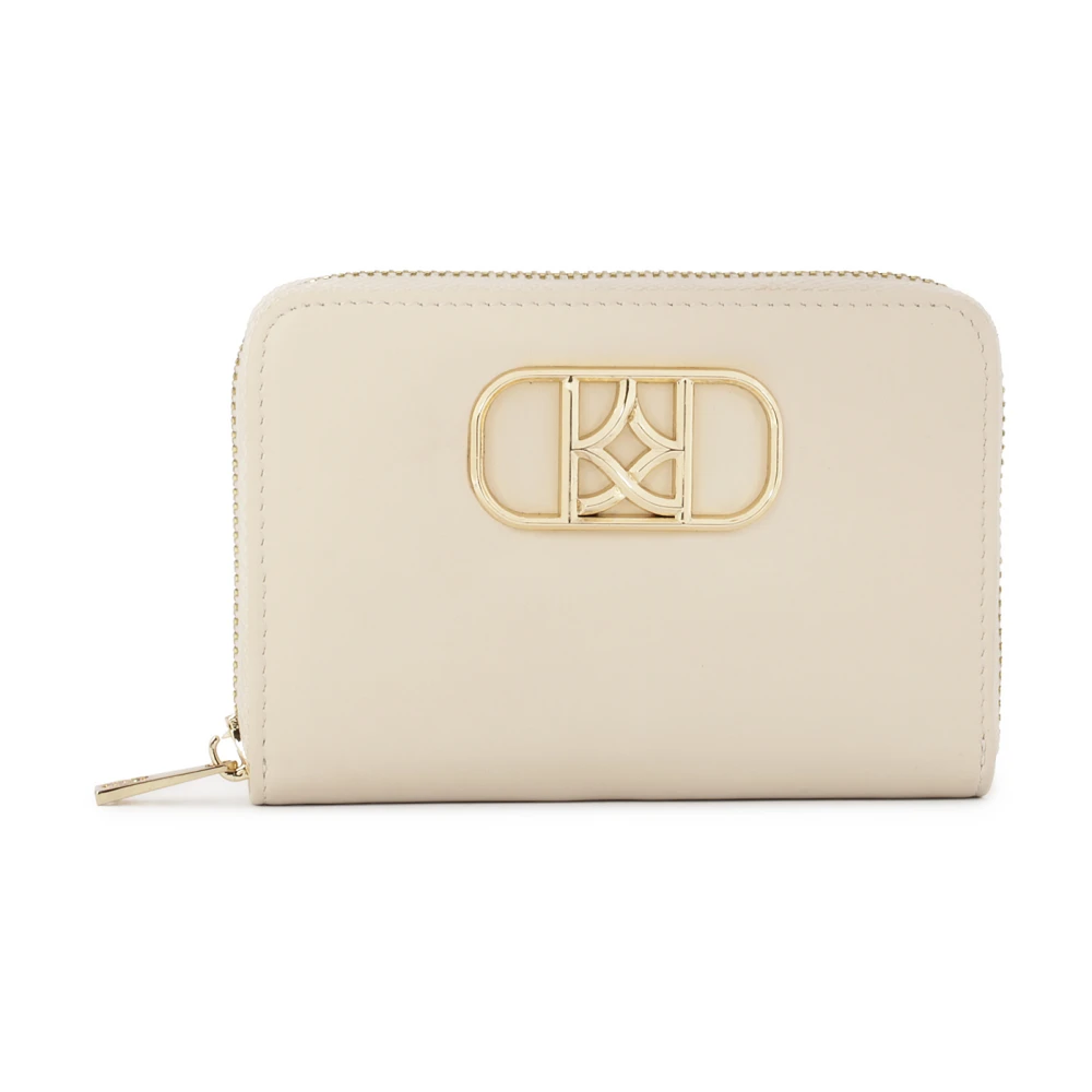 Kazar Portemonnee met rits in gebroken witte kleur White Dames
