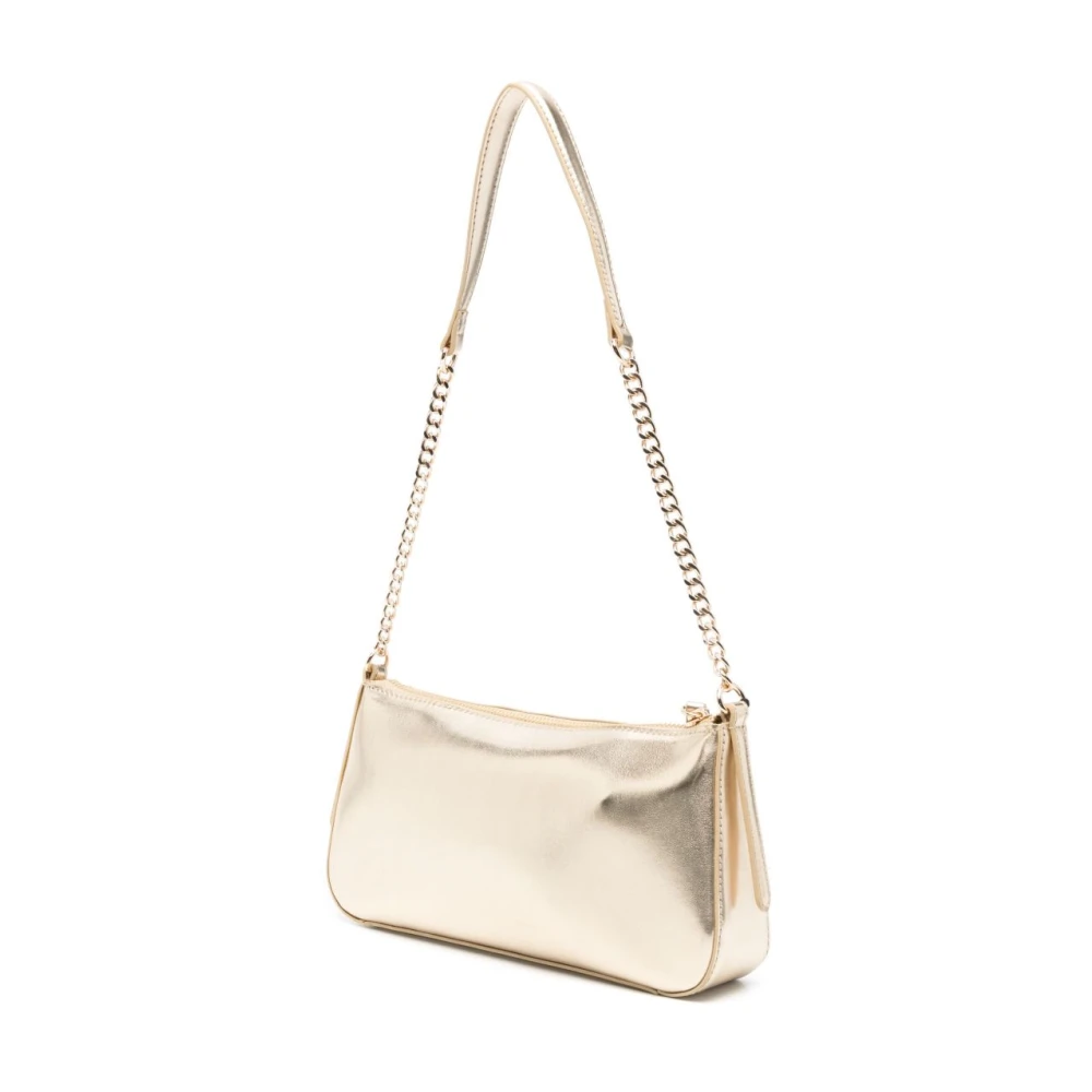 Twinset Chique Leren Schoudertas met Ketting Yellow Dames
