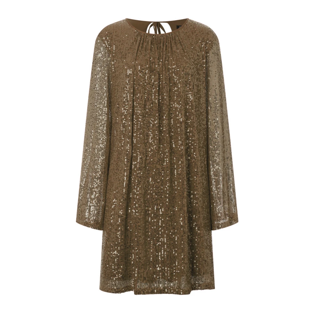 Ana Alcazar Glitter Jurk Zilver Stretch Gray Dames