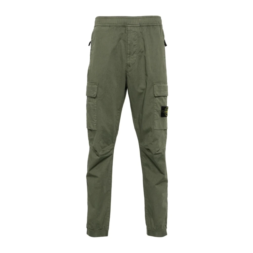 Stone Island Regelbundna Tapered Byxor Green, Herr