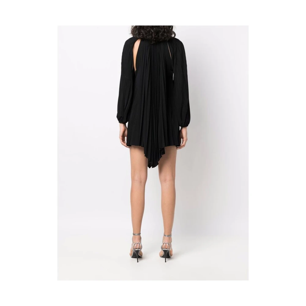 Alexandre Vauthier Zwarte kristalversierde geplooide mini-jurk Black Dames