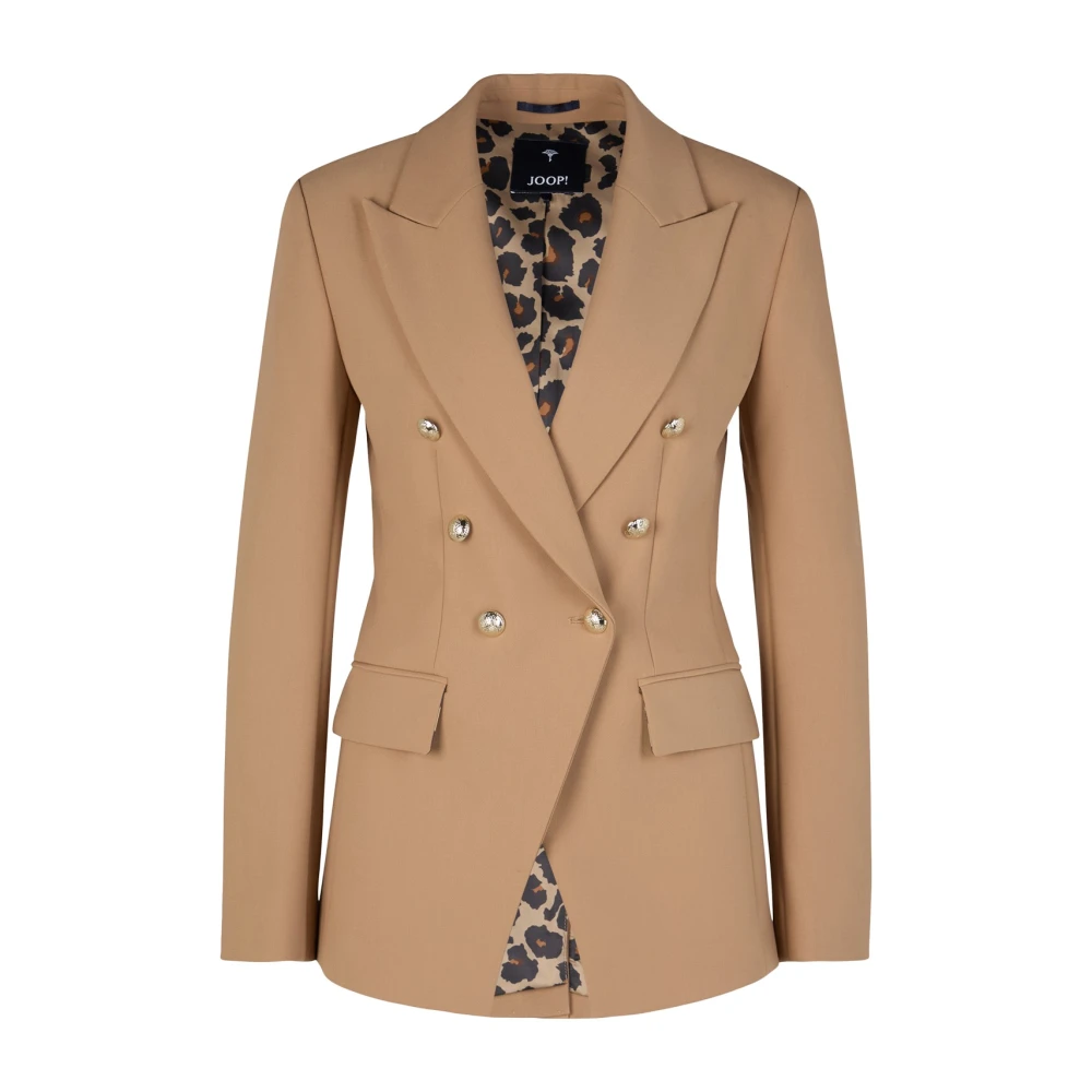 Joop! Bruine Damesjas met Gouden Knopen Brown Dames