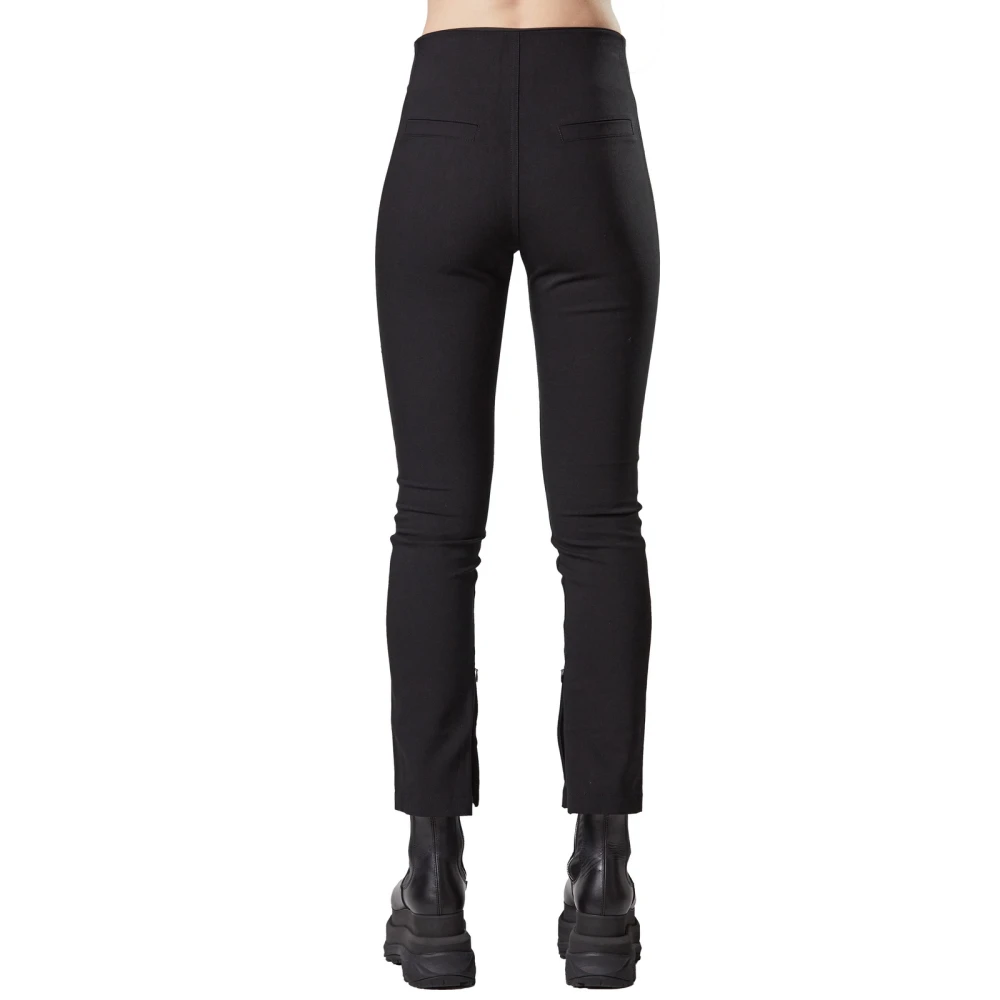 Thom Krom Slimme broek met hoge taille Black Dames