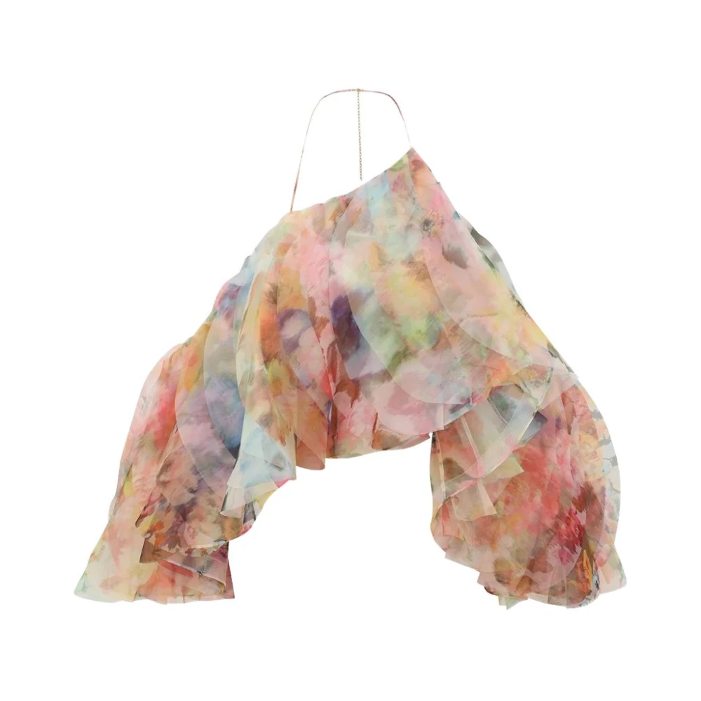 Zimmermann Women's Multicolor Blouses, S, Luna Fanned Camisole