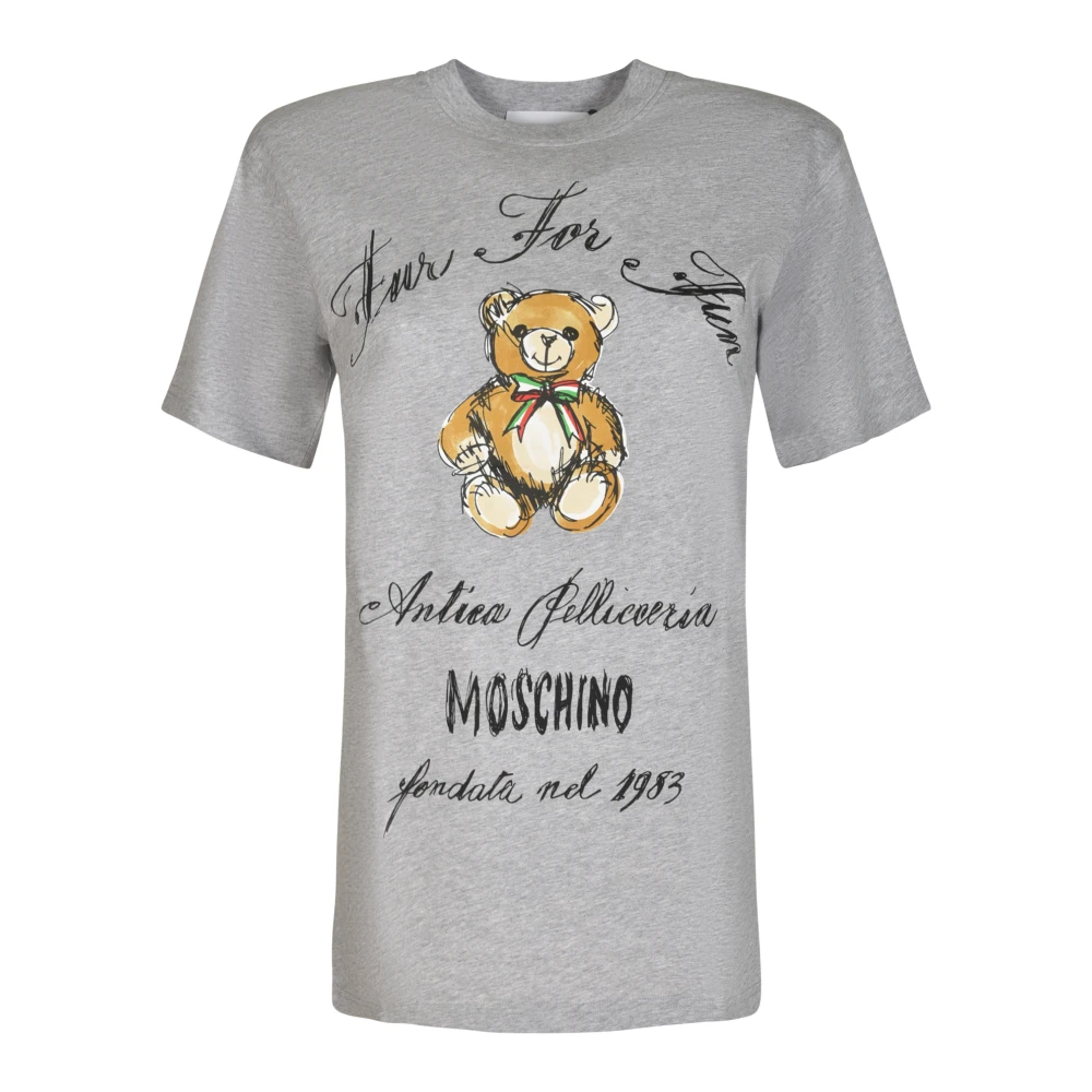 Moschino Stijlvolle T-shirts en Polos Gray Dames