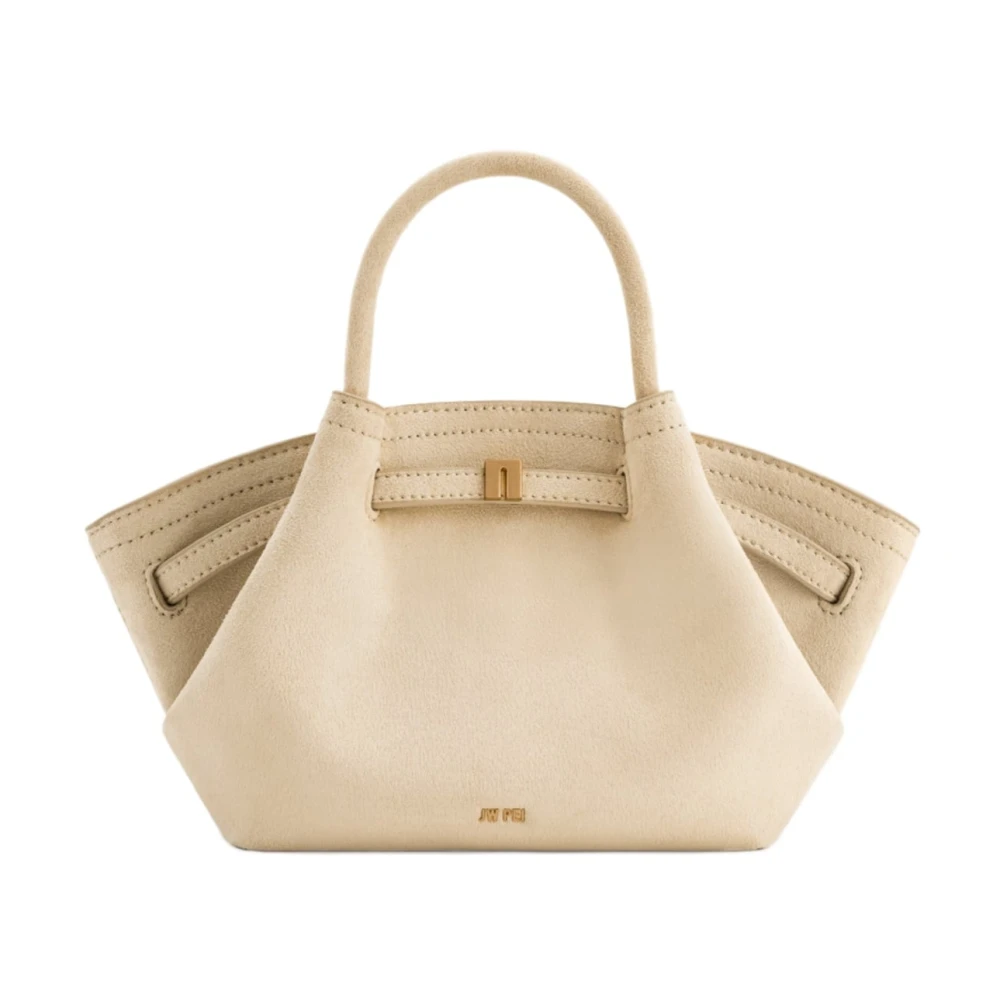 Jw Pei White Handbags, Female, One Size, Hana Mini Faux Suede Tote Bag