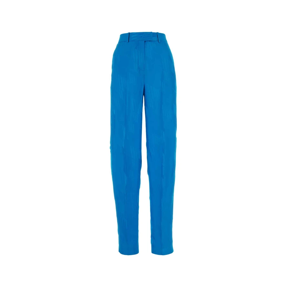 The Attico Turquoise stretch wollen Jagger broek Blue Dames