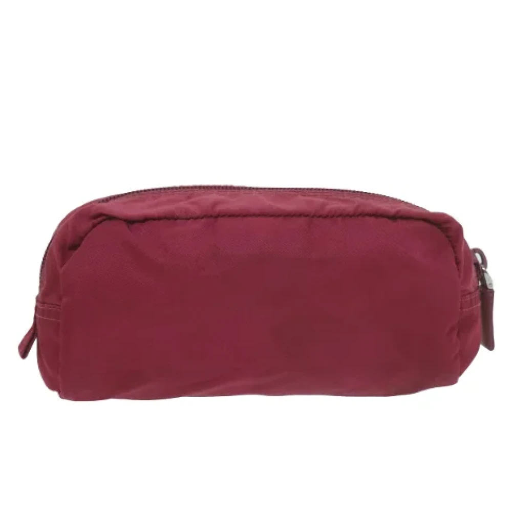 Prada Vintage Pre-owned Nylon pouches Pink Dames