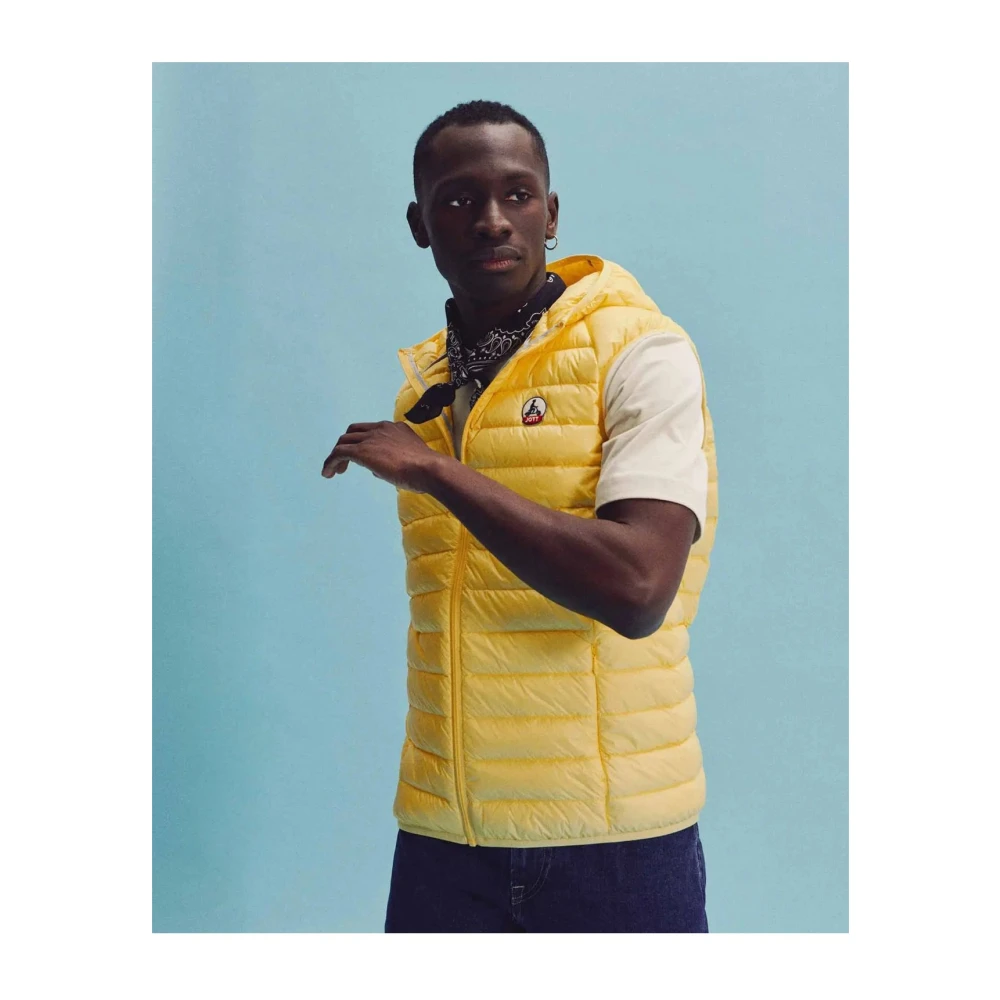 Jott Mouwloze gewatteerde jas met capuchon Geel Yellow Heren