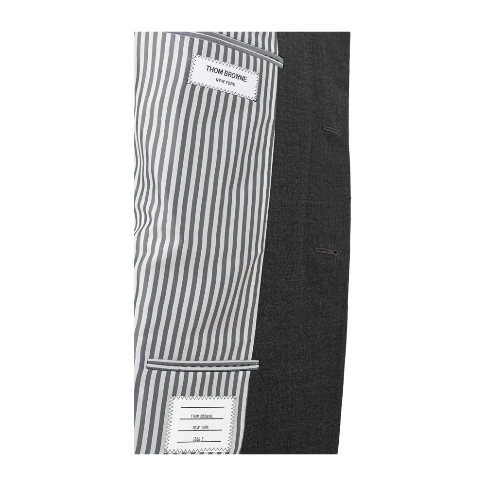 Thom Browne Grijze Chesterfield Overjas Gray Heren