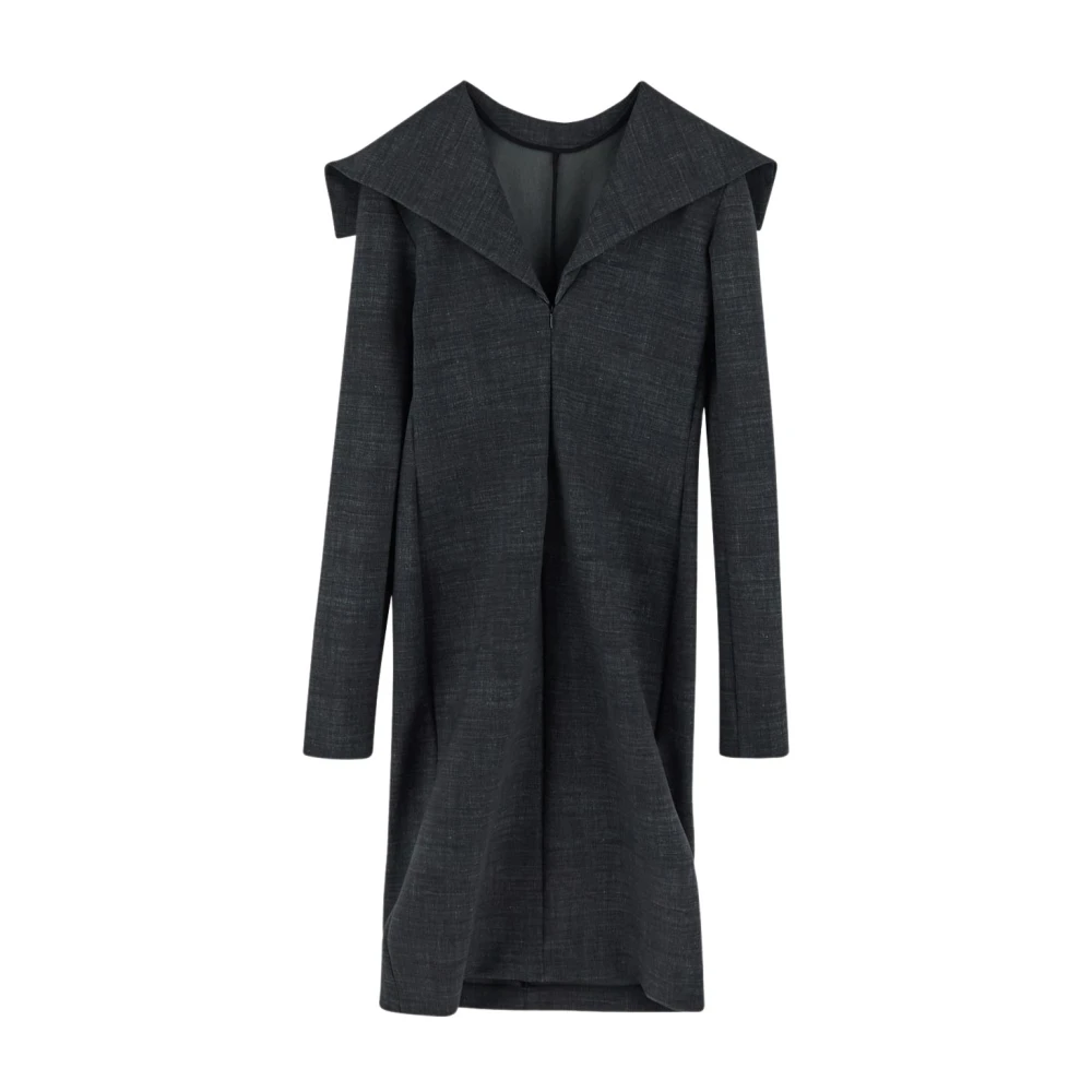 Philosophy di Lorenzo Serafini Elegante Crewneck Jurk van Polyamide Black Dames