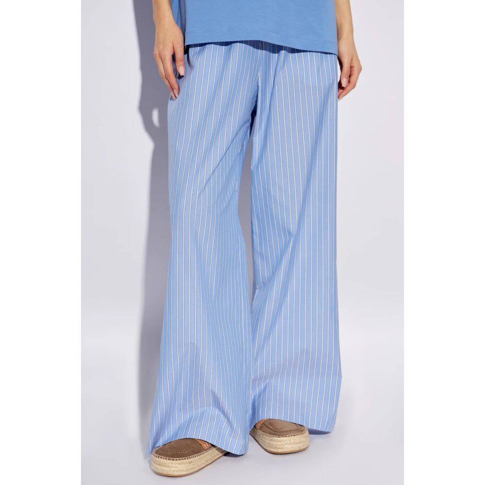 Marni Katoenen broek met gestreept patroon Blue Dames