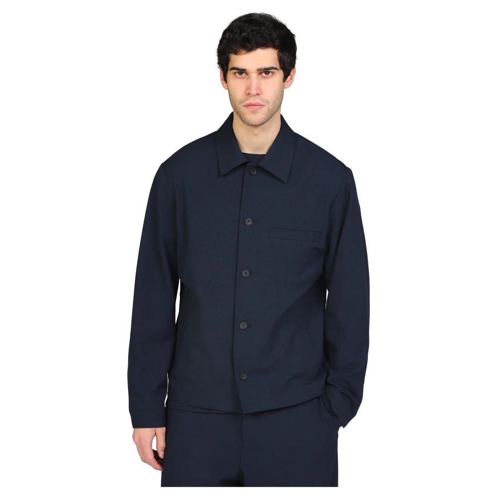 Selected Homme Blauwe Hybride Overhemd Blazer Jas Blue Heren
