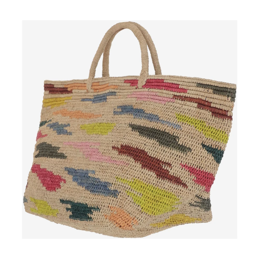 Ibeliv Vanilla Raffia Handtas Multicolor Dames