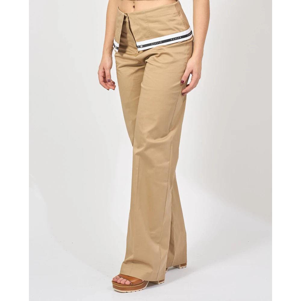 Gaëlle Paris Wijde Beige Broek Beige Dames