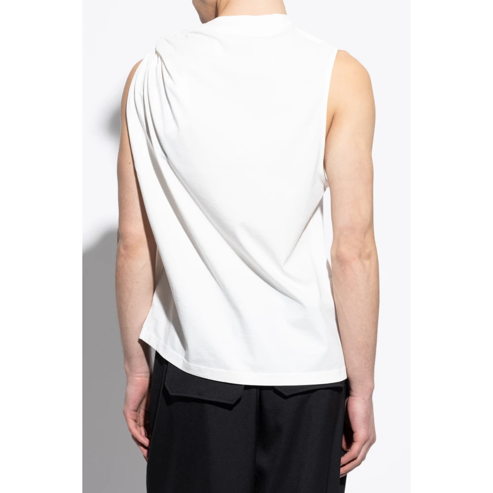 Courrèges Draped Top White Heren