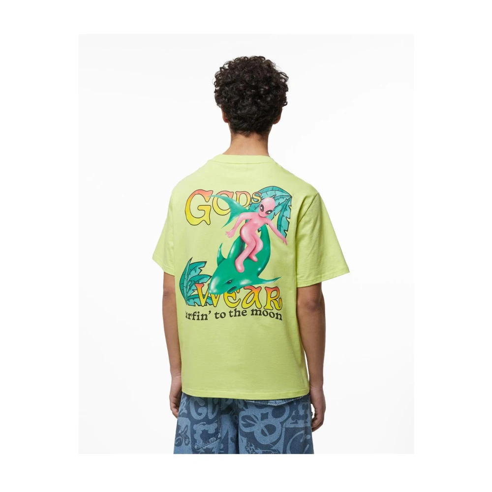 Gcds Katoenen T-shirt Yellow Heren