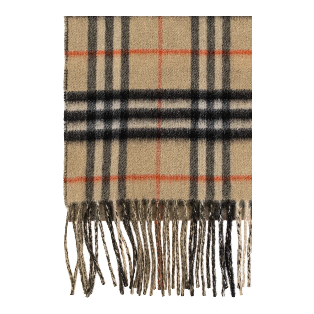 Burberry Kasjmier sjaal met ruitpatroon Beige Unisex